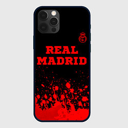 Чехол для iPhone 12 Pro Max Real Madrid - red gradient посередине, цвет: 3D-черный