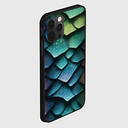 Чехол для iPhone 12 Pro Max Цветная чешуя дракона, цвет: 3D-черный — фото 2