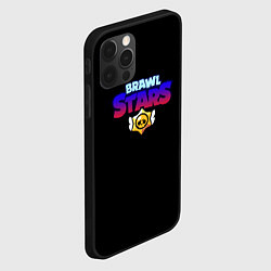 Чехол для iPhone 12 Pro Max Brawl stars neon logo, цвет: 3D-черный — фото 2