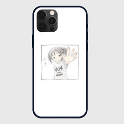 Чехол для iPhone 12 Pro Max 404 error anime tag, цвет: 3D-черный