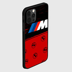 Чехол для iPhone 12 Pro Max Bmw m5 - красная текстура, цвет: 3D-черный — фото 2