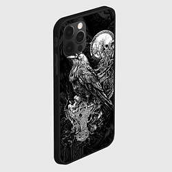 Чехол для iPhone 12 Pro Max Ночные вороны бога Одина, цвет: 3D-черный — фото 2