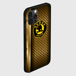 Чехол для iPhone 12 Pro Max Skoda auto motor, цвет: 3D-черный — фото 2