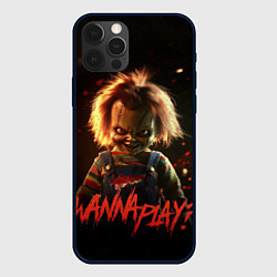 Чехол для iPhone 12 Pro Max Chucky wanna play?, цвет: 3D-черный