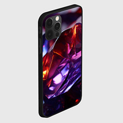 Чехол для iPhone 12 Pro Max Блестящие яркие камни текстура, цвет: 3D-черный — фото 2