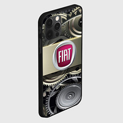 Чехол для iPhone 12 Pro Max FIAT logo motors, цвет: 3D-черный — фото 2