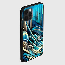 Чехол для iPhone 12 Pro Max Абстрактный урбанистический пейзаж - нейроарт, цвет: 3D-черный — фото 2