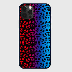 Чехол для iPhone 12 Pro Max Marshmello gradient, цвет: 3D-черный