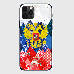 Чехол для iPhone 12 Pro Max Russia - флаг россии, цвет: 3D-черный
