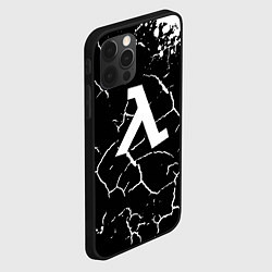 Чехол для iPhone 12 Pro Max Half life pattern краски, цвет: 3D-черный — фото 2