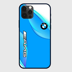 Чехол для iPhone 12 Pro Max BMW abstrac line steel, цвет: 3D-черный