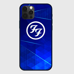 Чехол для iPhone 12 Pro Max Foo Fighters blue poly, цвет: 3D-черный