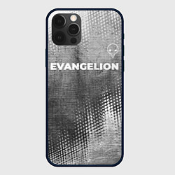 Чехол для iPhone 12 Pro Max Evangelion - grey gradient посередине, цвет: 3D-черный