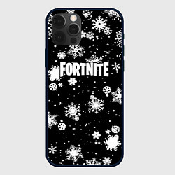 Чехол для iPhone 12 Pro Max Fortnite winter snow, цвет: 3D-черный