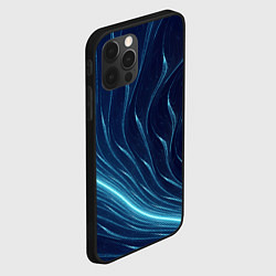 Чехол для iPhone 12 Pro Max Линии абстрактные неоновые, цвет: 3D-черный — фото 2