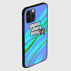 Чехол для iPhone 12 Pro Max GTA 6 неоновые соты геометрия, цвет: 3D-черный — фото 2