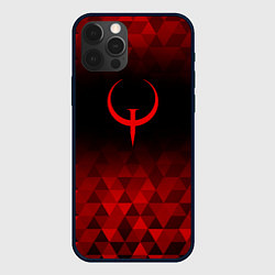 Чехол для iPhone 12 Pro Max Quake red poly, цвет: 3D-черный