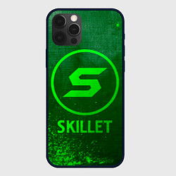 Чехол для iPhone 12 Pro Max Skillet - green gradient, цвет: 3D-черный