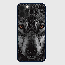 Чехол для iPhone 12 Pro Max Морда грустного волка, цвет: 3D-черный