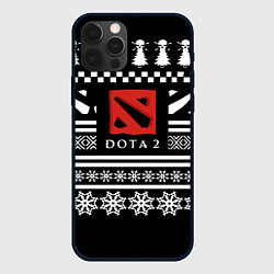 Чехол для iPhone 12 Pro Max Dota pattern game, цвет: 3D-черный