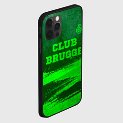 Чехол для iPhone 12 Pro Max Club Brugge - green gradient посередине, цвет: 3D-черный — фото 2