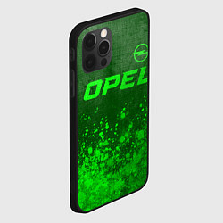 Чехол для iPhone 12 Pro Max Opel - green gradient посередине, цвет: 3D-черный — фото 2