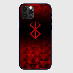 Чехол для iPhone 12 Pro Max Berserk red poly, цвет: 3D-черный