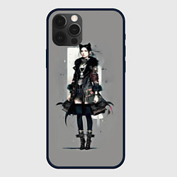 Чехол для iPhone 12 Pro Max Girl cat fashionista - ai art fantasy, цвет: 3D-черный