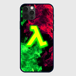 Чехол для iPhone 12 Pro Max Half life битва огня кислотное лого, цвет: 3D-черный