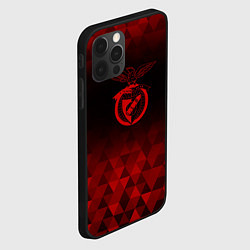 Чехол для iPhone 12 Pro Max Benfica red poly, цвет: 3D-черный — фото 2
