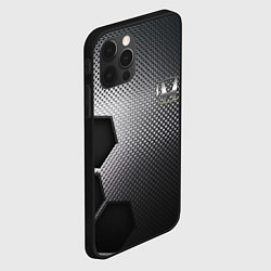 Чехол для iPhone 12 Pro Max Honda metal auto, цвет: 3D-черный — фото 2