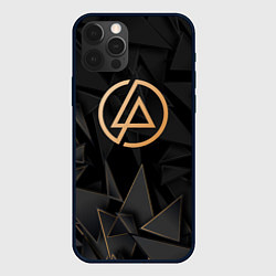 Чехол для iPhone 12 Pro Max Linkin Park golden poly, цвет: 3D-черный