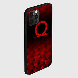 Чехол для iPhone 12 Pro Max God of War red poly, цвет: 3D-черный — фото 2