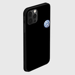 Чехол для iPhone 12 Pro Max Volkswagen logo auto, цвет: 3D-черный — фото 2