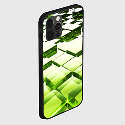 Чехол для iPhone 12 Pro Max Грани кубы текстура, цвет: 3D-черный — фото 2