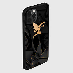 Чехол для iPhone 12 Pro Max Black Sabbath golden poly, цвет: 3D-черный — фото 2