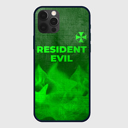 Чехол iPhone 12 Pro Max Resident Evil - green gradient посередине