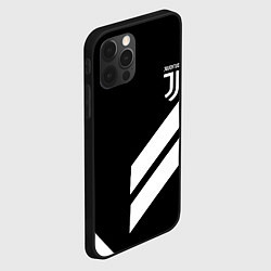 Чехол для iPhone 12 Pro Max Juventus line white, цвет: 3D-черный — фото 2