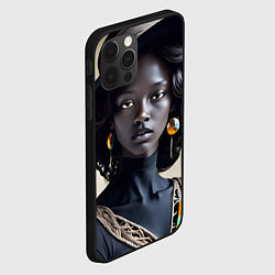 Чехол для iPhone 12 Pro Max Девушка африка, цвет: 3D-черный — фото 2