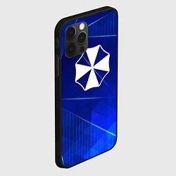 Чехол для iPhone 12 Pro Max Resident Evil blue poly, цвет: 3D-черный — фото 2