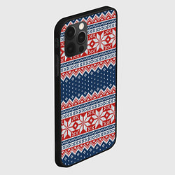 Чехол для iPhone 12 Pro Max Knitted Pattern, цвет: 3D-черный — фото 2