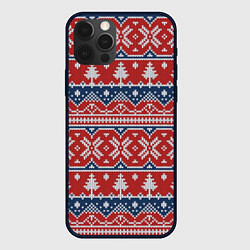 Чехол для iPhone 12 Pro Max New year pattern, цвет: 3D-черный