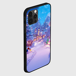 Чехол для iPhone 12 Pro Max Сказочный новогодний дворик, цвет: 3D-черный — фото 2