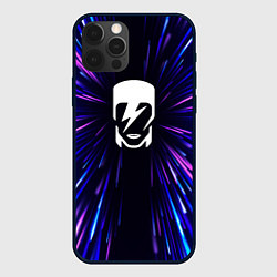 Чехол для iPhone 12 Pro Max David Bowie neon energy, цвет: 3D-черный