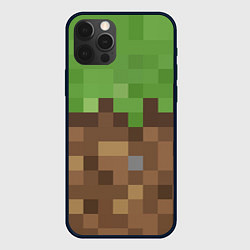 Чехол для iPhone 12 Pro Max Earth - Minecraft, цвет: 3D-черный