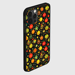 Чехол для iPhone 12 Pro Max Новогодние елочные шары, цвет: 3D-черный — фото 2