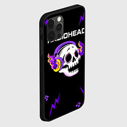 Чехол для iPhone 12 Pro Max Radiohead неоновый череп, цвет: 3D-черный — фото 2