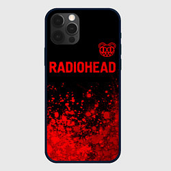 Чехол для iPhone 12 Pro Max Radiohead - red gradient посередине, цвет: 3D-черный
