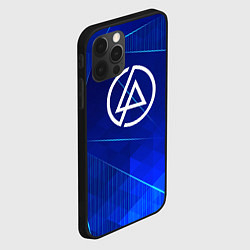 Чехол для iPhone 12 Pro Max Linkin Park blue poly, цвет: 3D-черный — фото 2