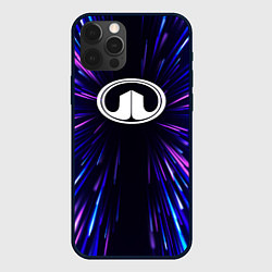 Чехол для iPhone 12 Pro Max Great Wall neon energy, цвет: 3D-черный